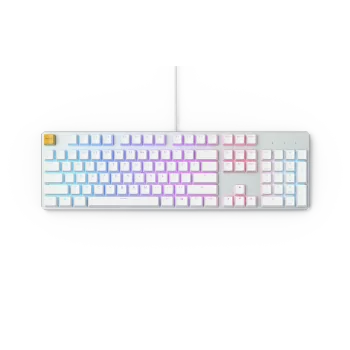 Glorious GMMK Modular Mechanical Keyboard Full Size (White Ice) - Gateron Brown Switch